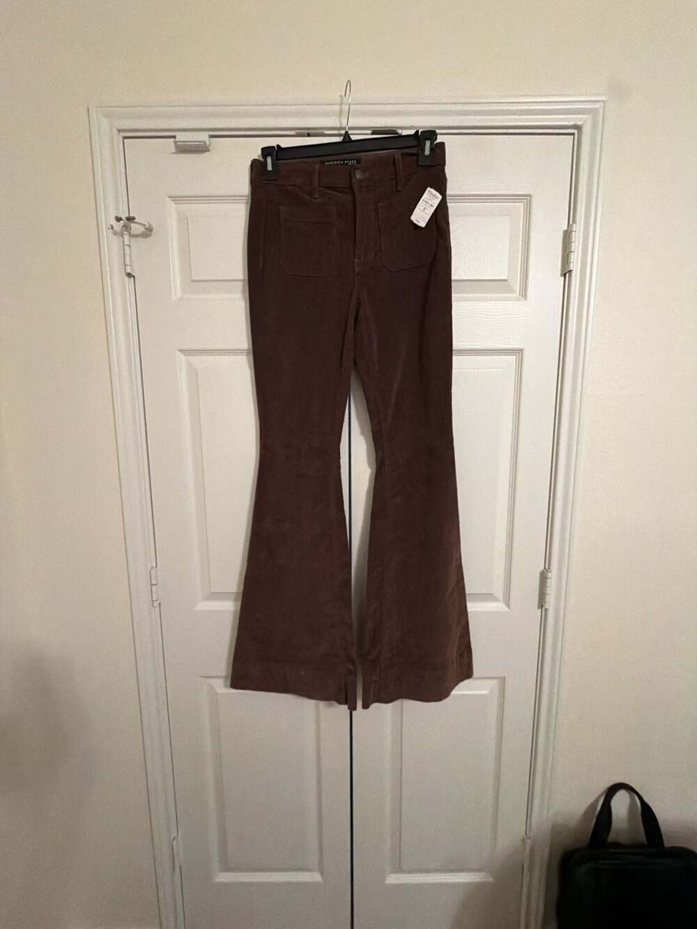 Veronica Beard Sheridan Exaggerated Flare Size 28 Brown Corduroy Pants